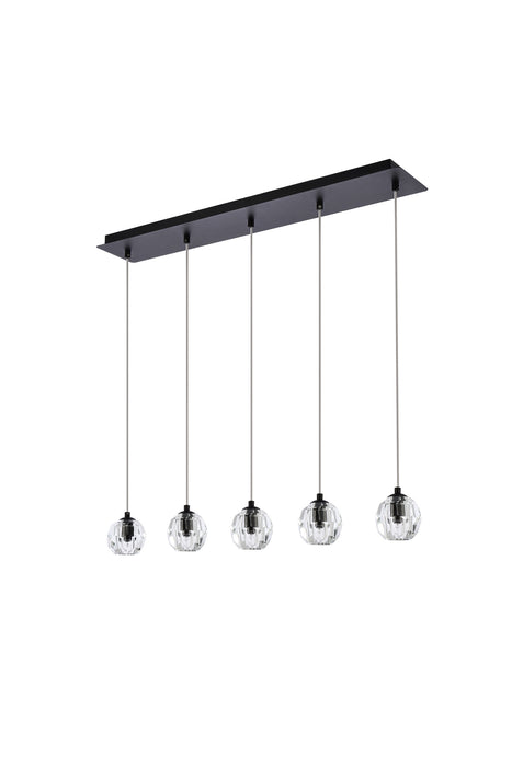 Elegant Lighting 3505D32BK LED Pendant, Black