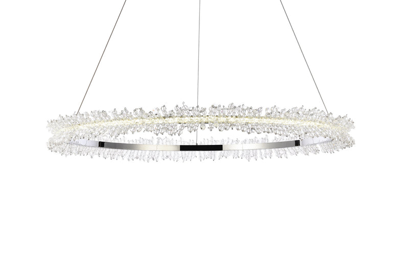 Elegant Lighting 3506D34C LED Pendant, Chrome