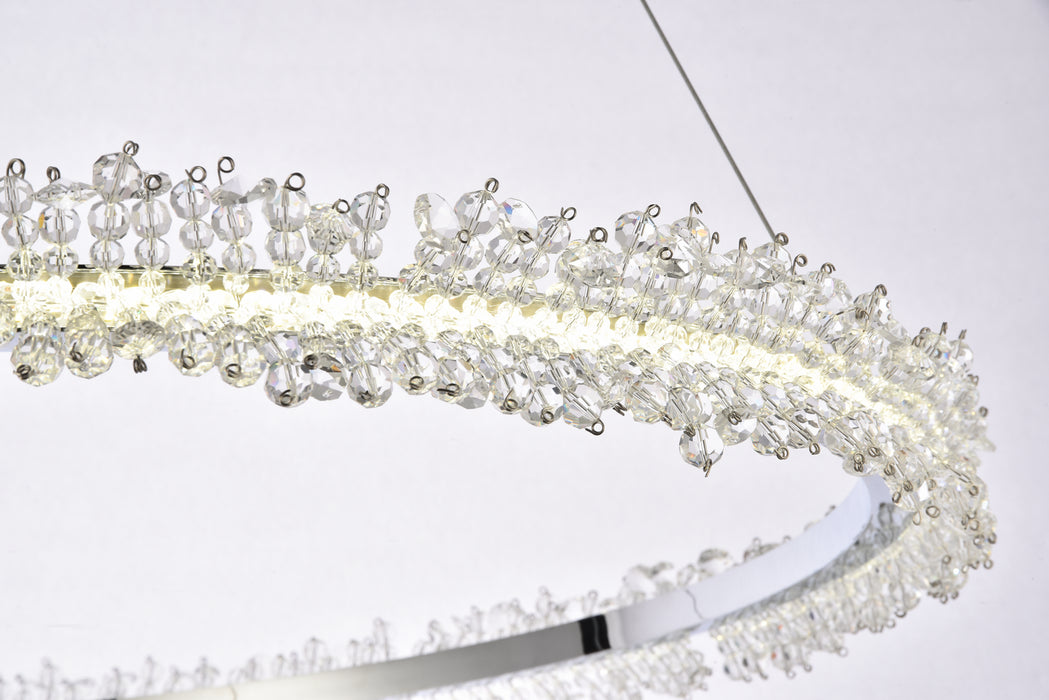 Elegant Lighting 3506D34C LED Pendant, Chrome