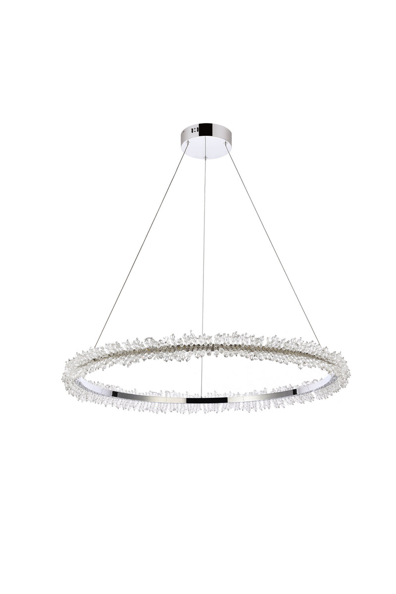 Elegant Lighting 3506D34C LED Pendant, Chrome