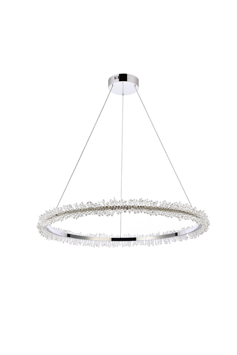 Elegant Lighting 3506D34C LED Pendant, Chrome