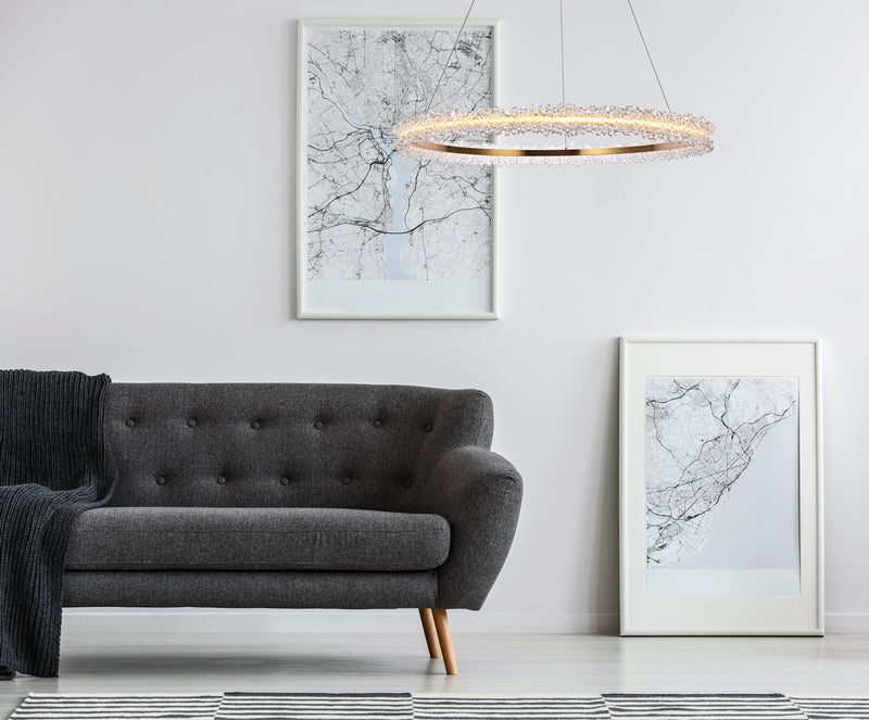Elegant Lighting 3506D34G LED Pendant, Gold