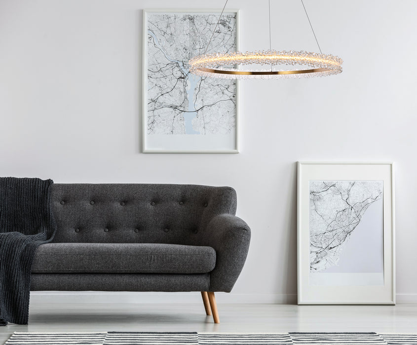 Elegant Lighting 3506D34G LED Pendant, Gold