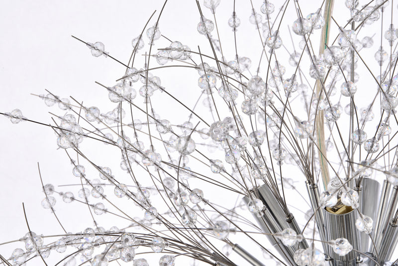 Elegant Lighting 3507D24C 12 Light Pendant, Chrome