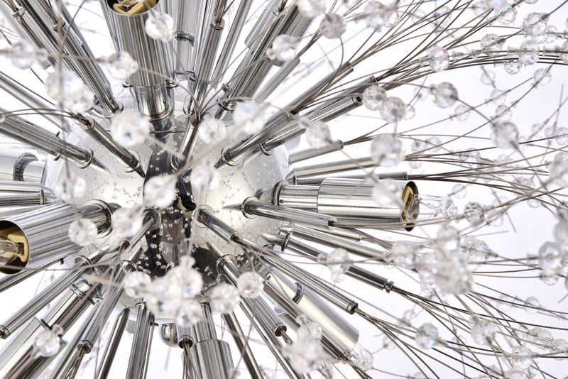 Elegant Lighting 3507D24C 12 Light Pendant, Chrome