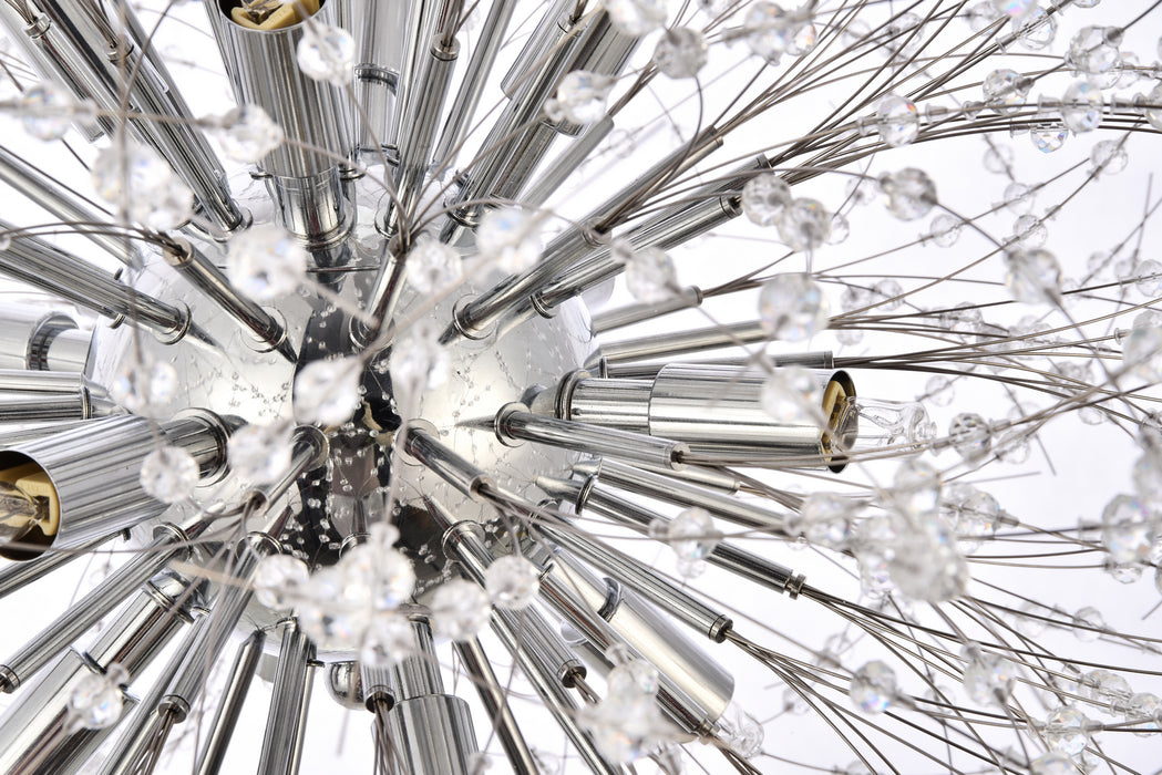 Elegant Lighting 3507D24C 12 Light Pendant, Chrome
