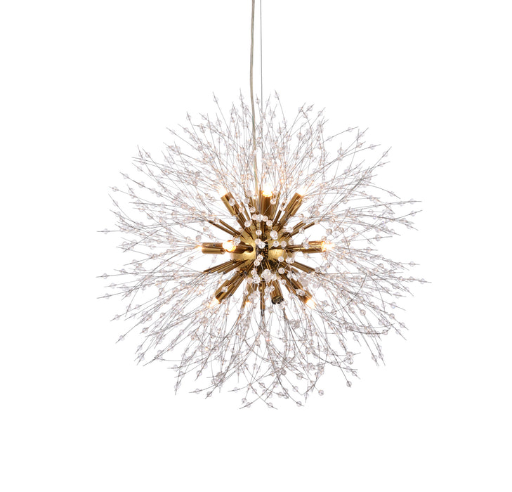 Elegant Lighting 3507D24G 12 Light Pendant, Gold