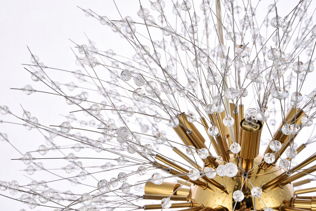 Elegant Lighting 3507D24G 12 Light Pendant, Gold