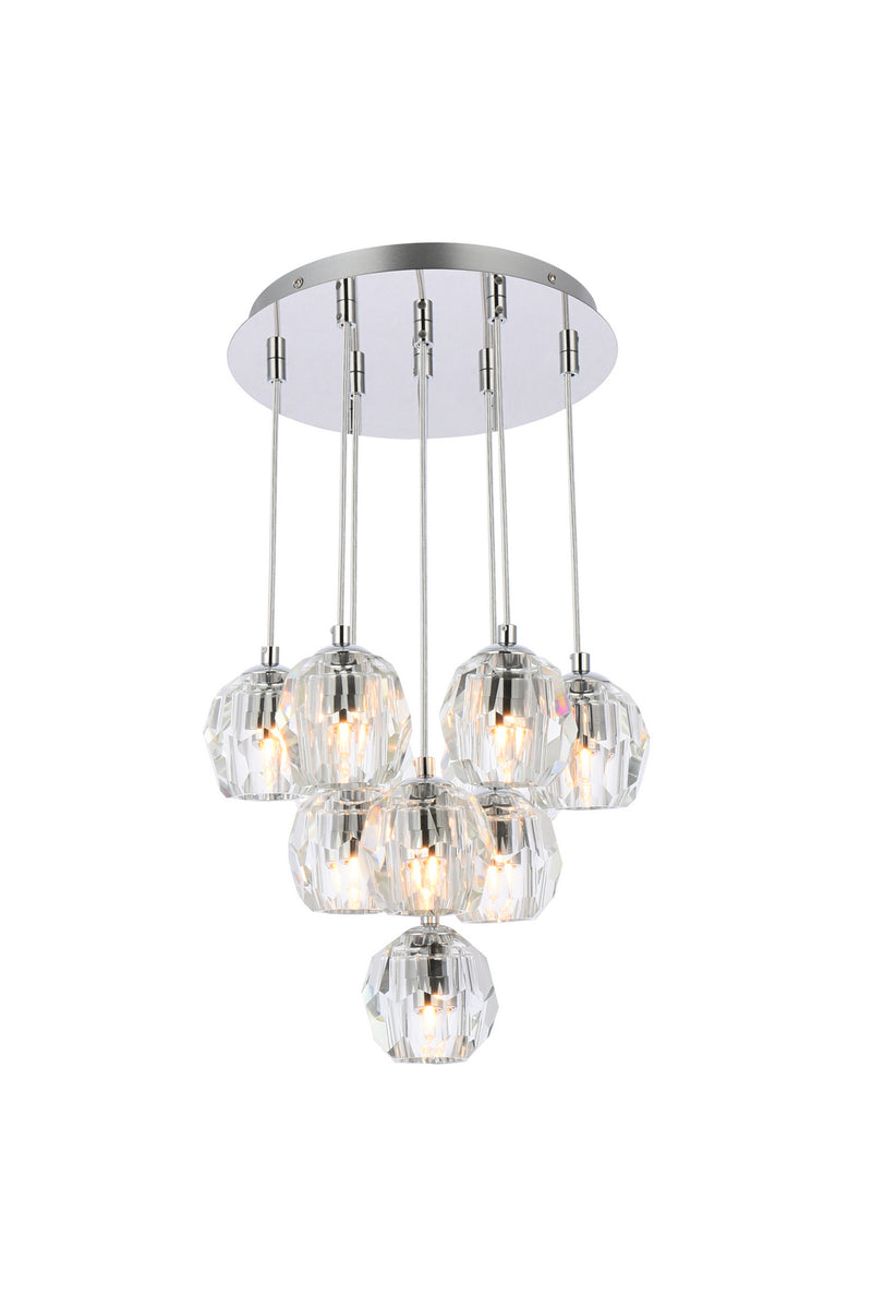 Elegant Lighting 3505G11C LED Pendant, Chrome