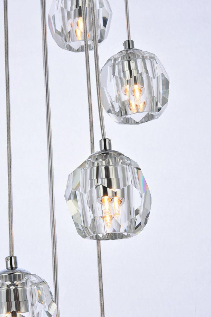 Elegant Lighting 3505G11C LED Pendant, Chrome