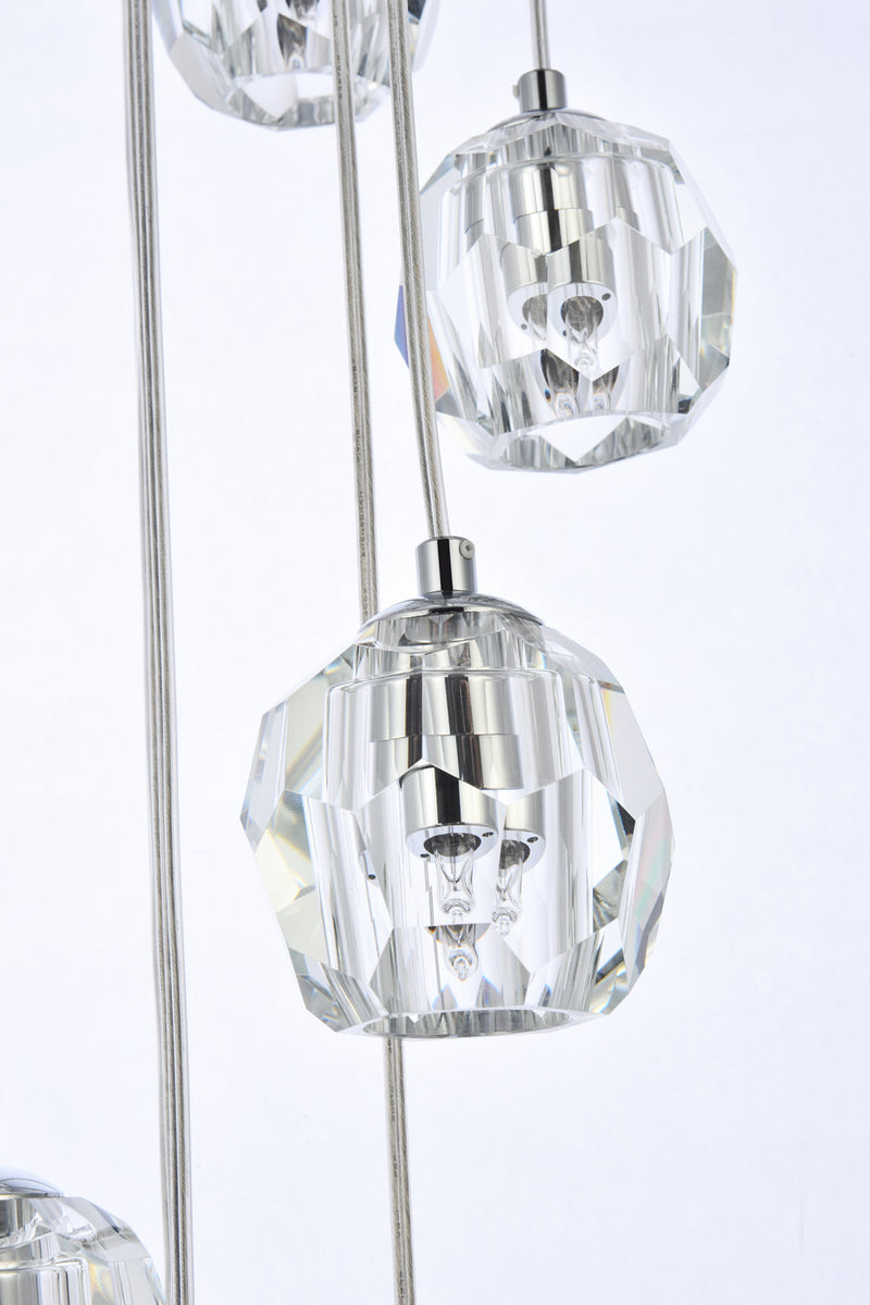 Elegant Lighting 3505G11C LED Pendant, Chrome