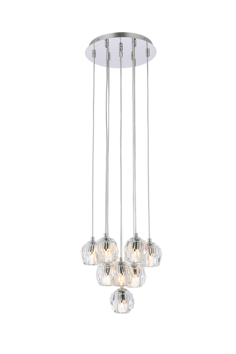 Elegant Lighting 3505G11C LED Pendant, Chrome