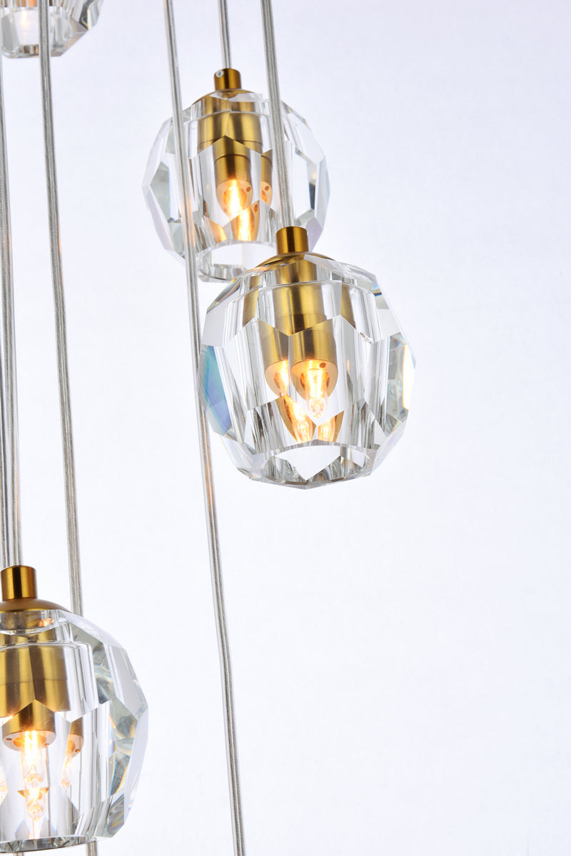 Elegant Lighting 3505G11G LED Pendant, Gold