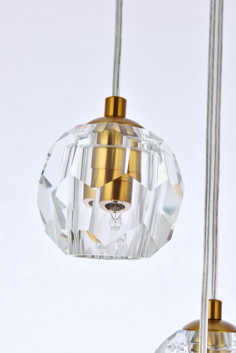 Elegant Lighting 3505G11G LED Pendant, Gold