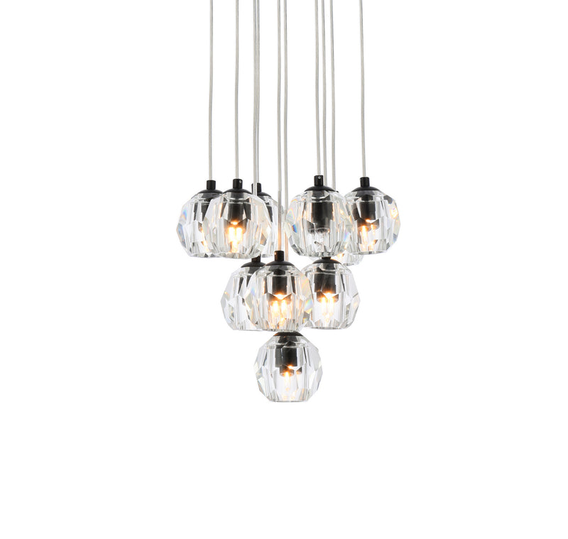 Elegant Lighting 3505G11BK LED Pendant, Black