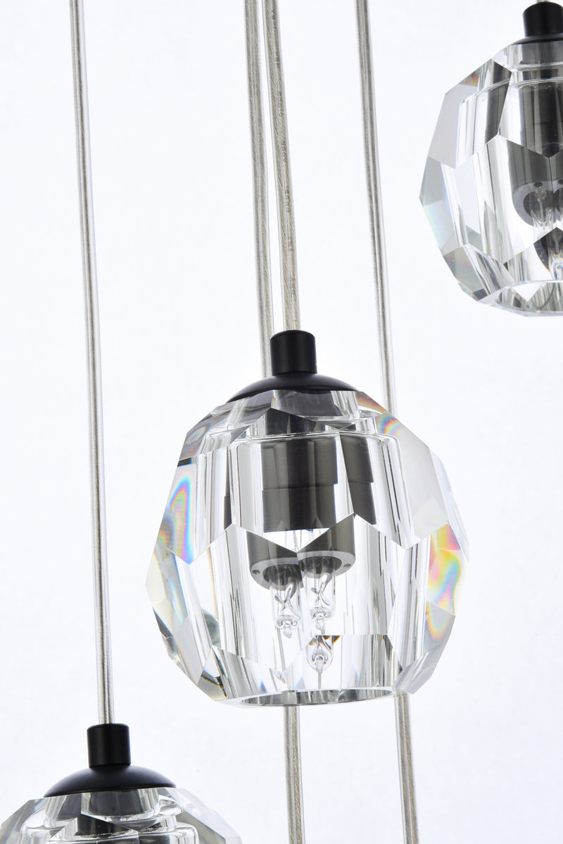 Elegant Lighting 3505G11BK LED Pendant, Black
