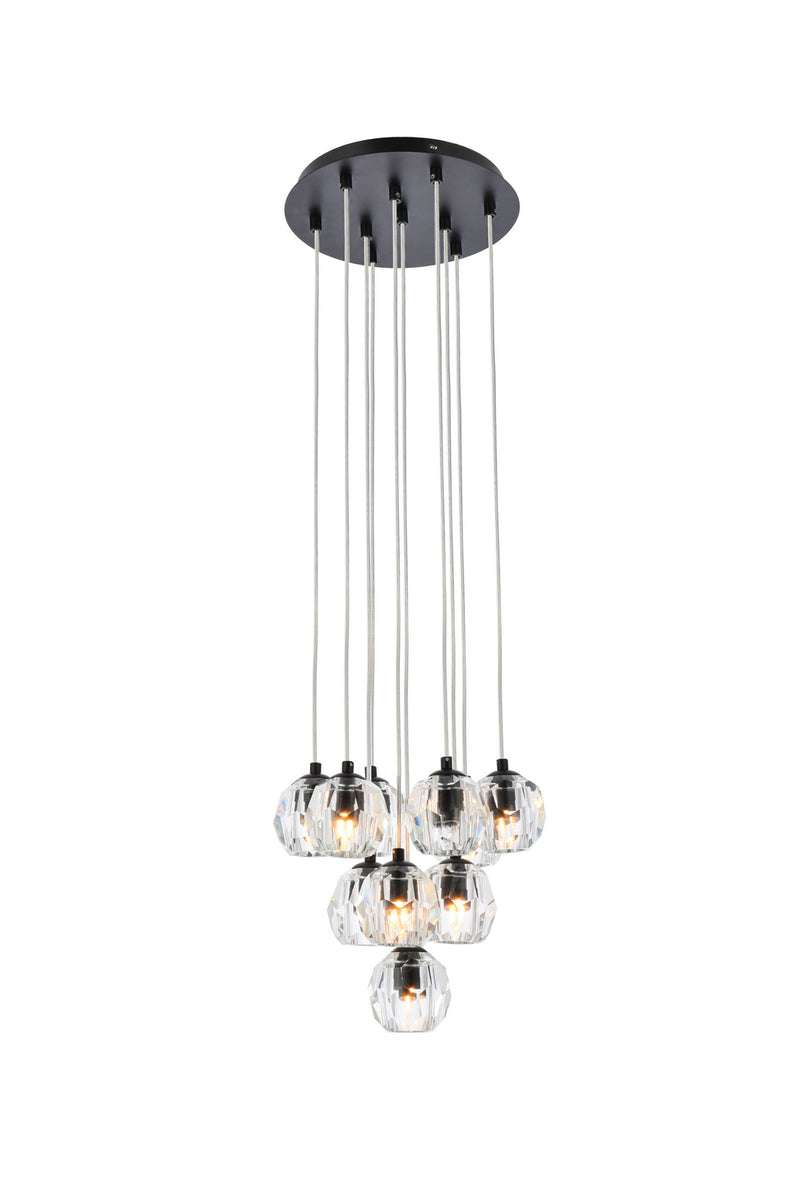 Elegant Lighting 3505G11BK LED Pendant, Black