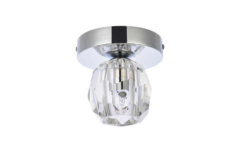 Elegant Lighting 3505F5C LED Flush Mount, Chrome