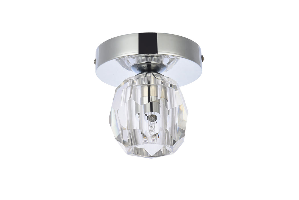 Elegant Lighting 3505F5C LED Flush Mount, Chrome
