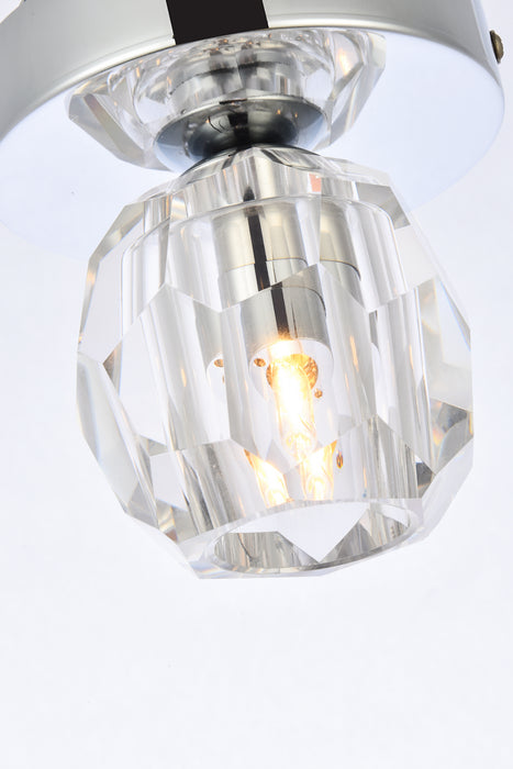 Elegant Lighting 3505F5C LED Flush Mount, Chrome