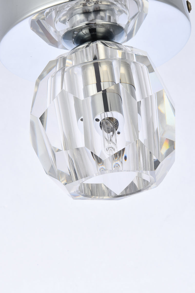 Elegant Lighting 3505F5C LED Flush Mount, Chrome