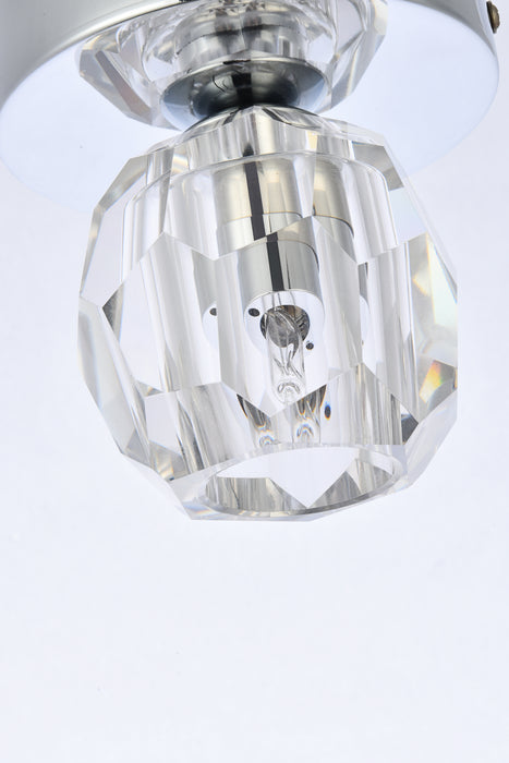 Elegant Lighting 3505F5C LED Flush Mount, Chrome