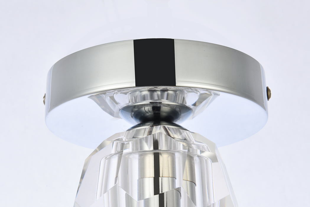Elegant Lighting 3505F5C LED Flush Mount, Chrome