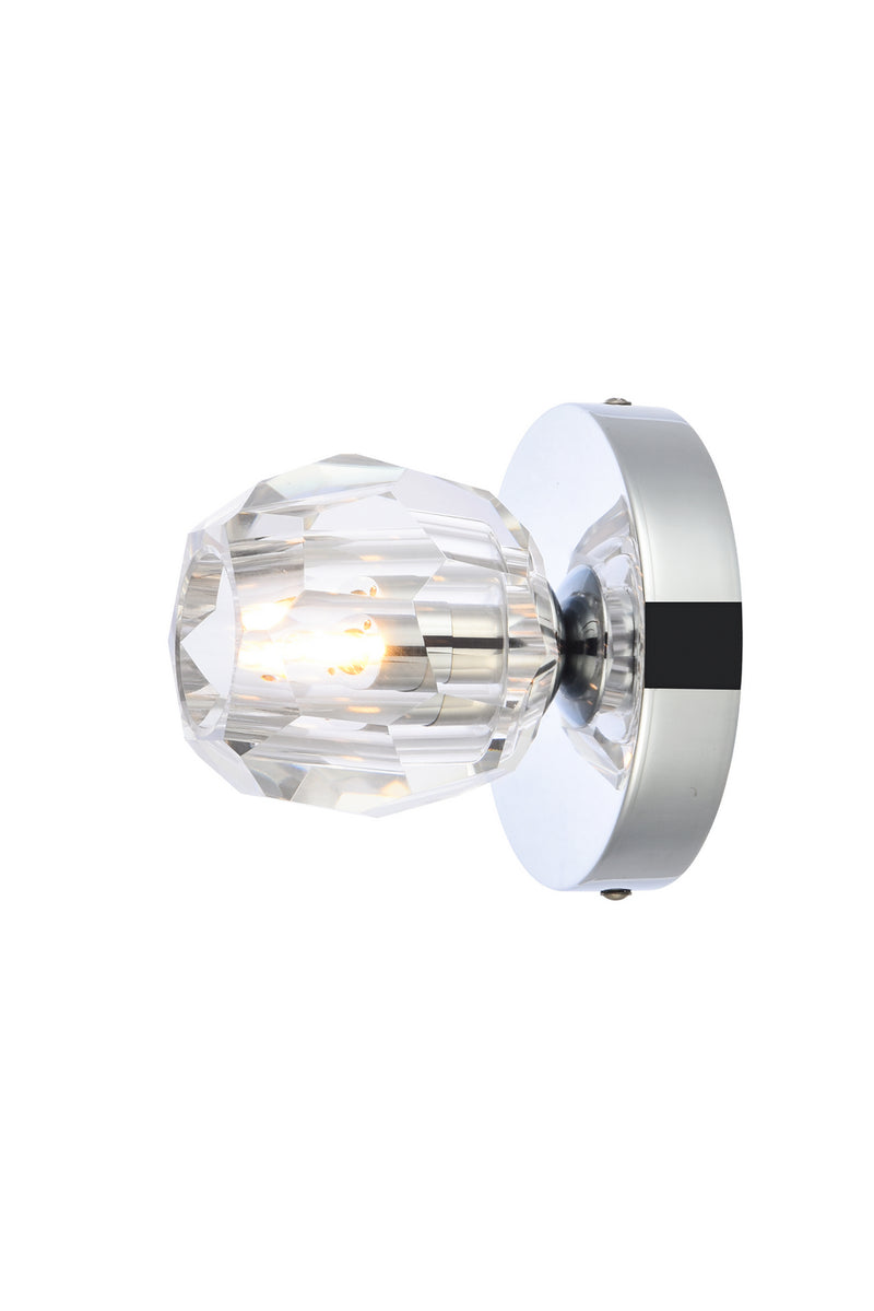 Elegant Lighting 3505F5C LED Flush Mount, Chrome