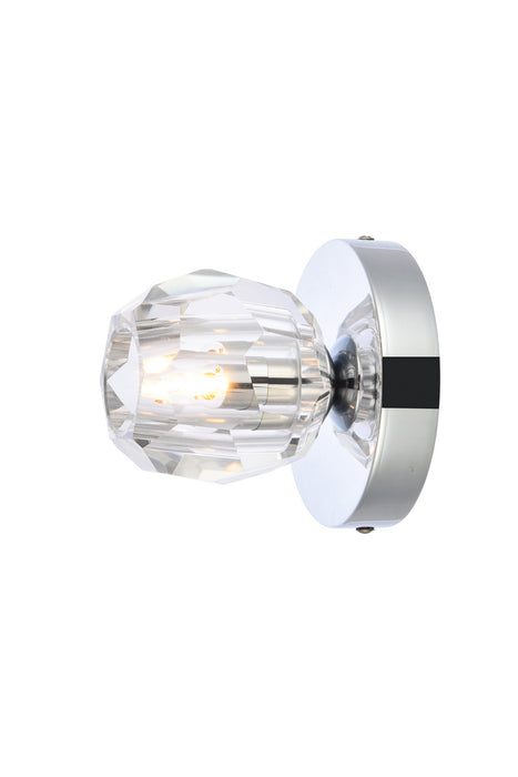 Elegant Lighting 3505F5C LED Flush Mount, Chrome