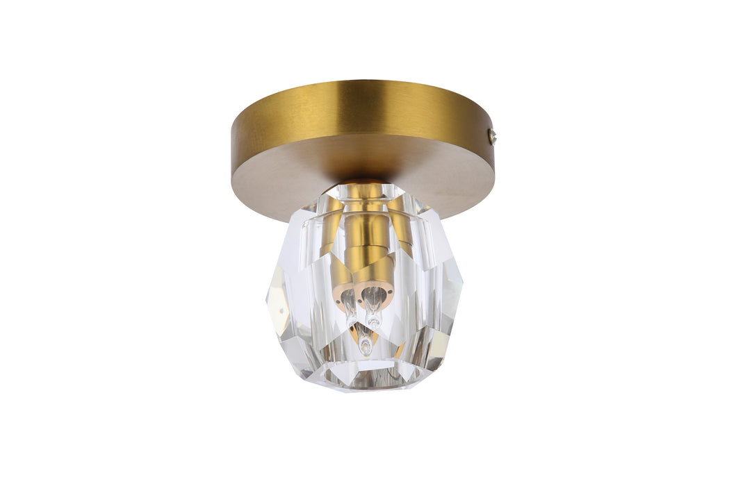 Elegant Lighting 3505F5G LED Flush Mount, Gold
