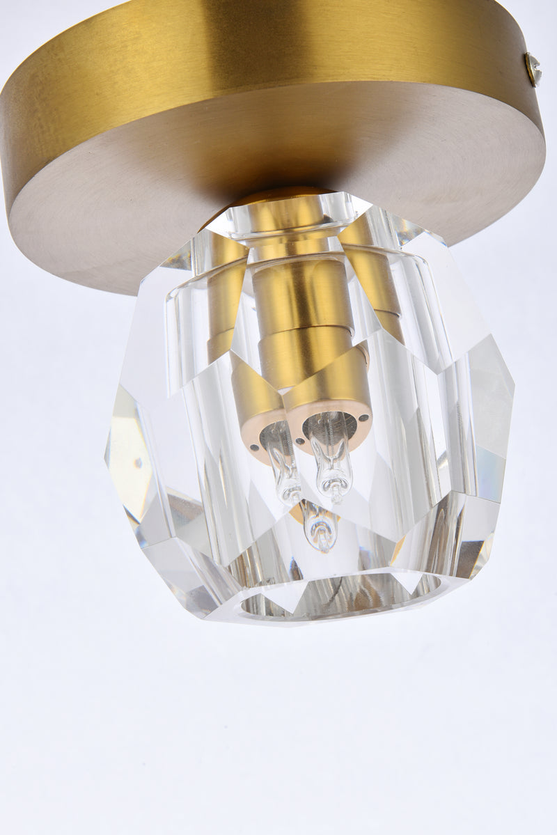 Elegant Lighting 3505F5G LED Flush Mount, Gold