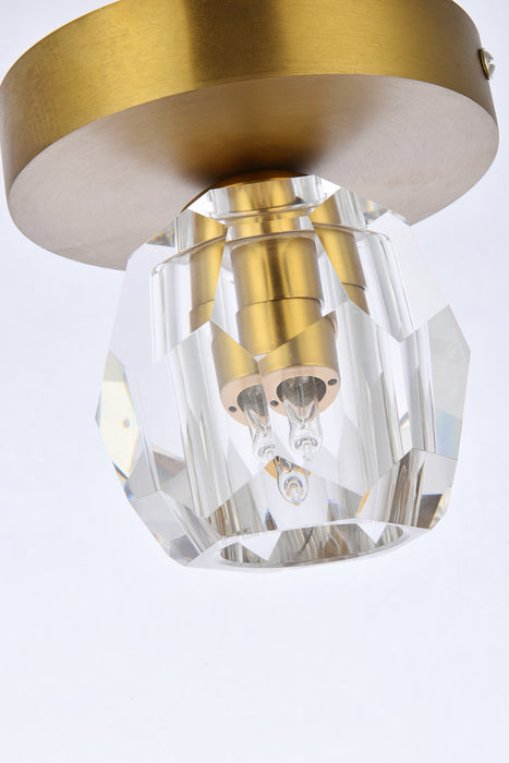 Elegant Lighting 3505F5G LED Flush Mount, Gold
