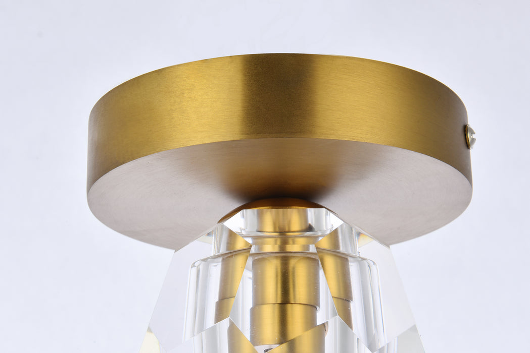 Elegant Lighting 3505F5G LED Flush Mount, Gold