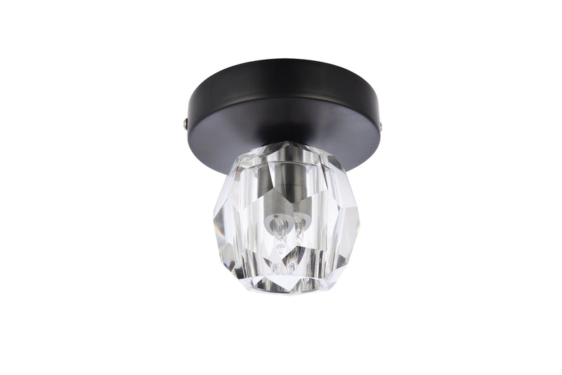 Elegant Lighting 3505F5BK LED Flush Mount, Black