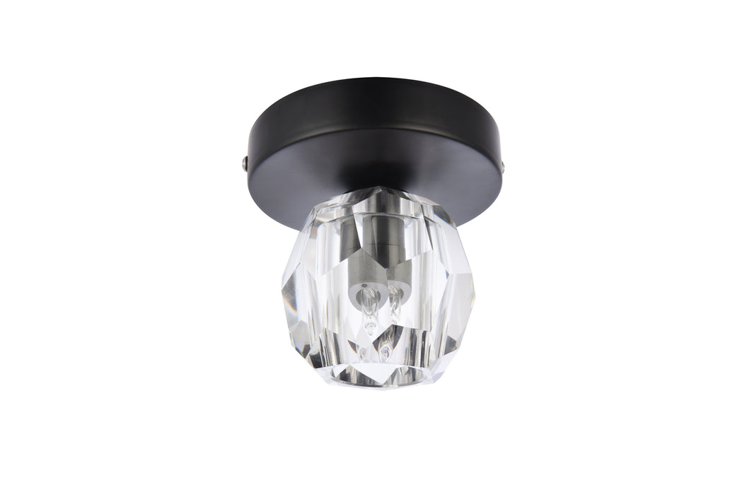 Elegant Lighting 3505F5BK LED Flush Mount, Black