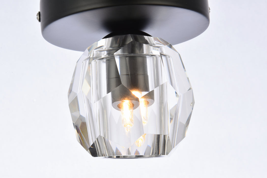 Elegant Lighting 3505F5BK LED Flush Mount, Black