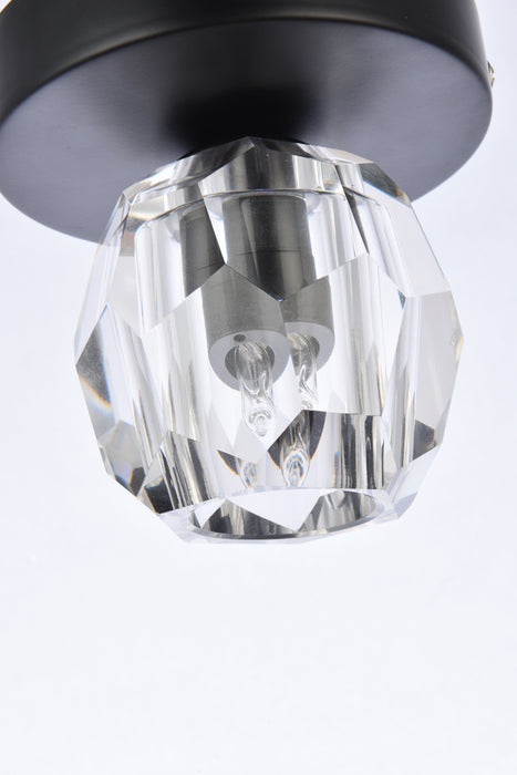 Elegant Lighting 3505F5BK LED Flush Mount, Black