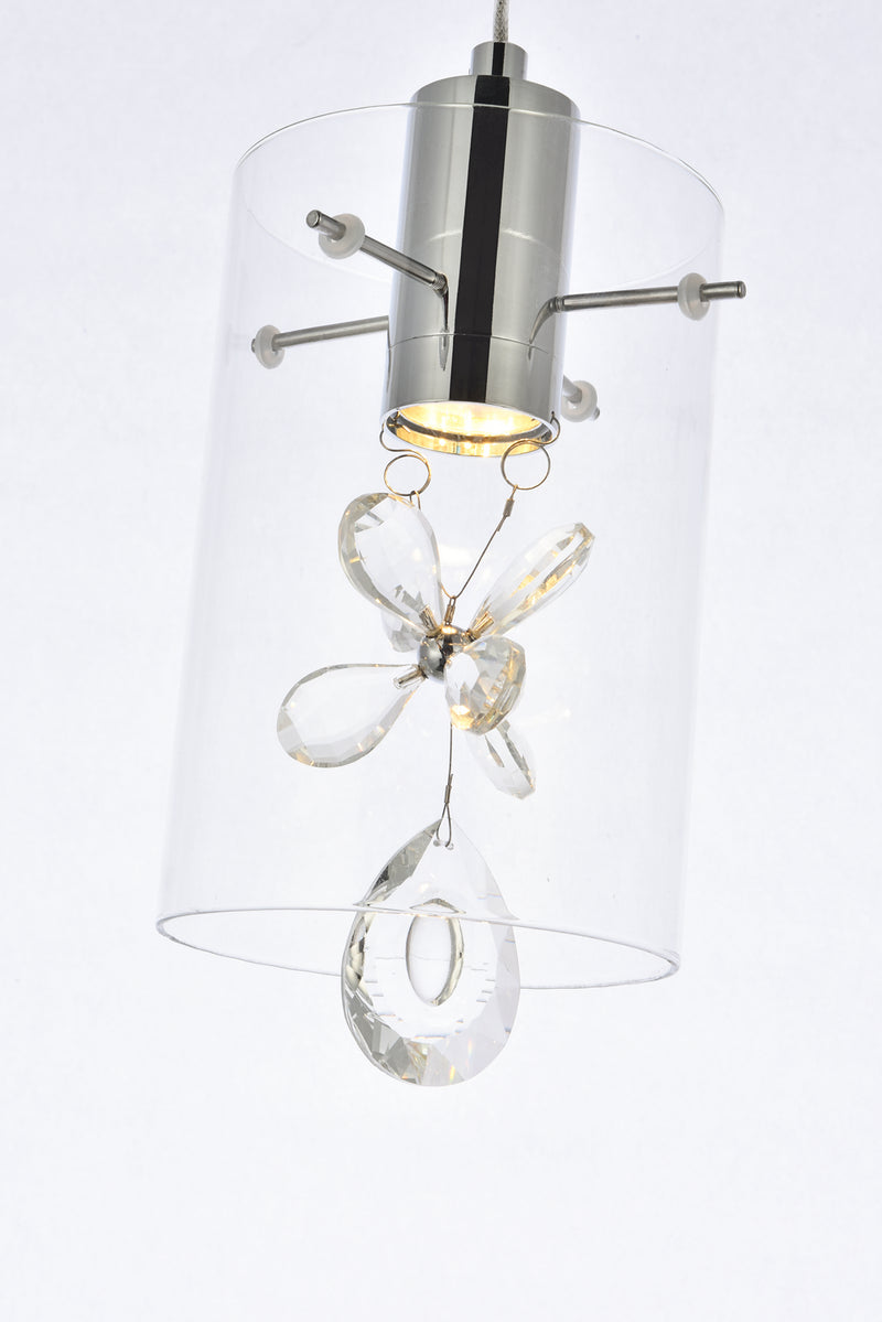 Elegant Lighting 5202D6C LED Pendant, Chrome