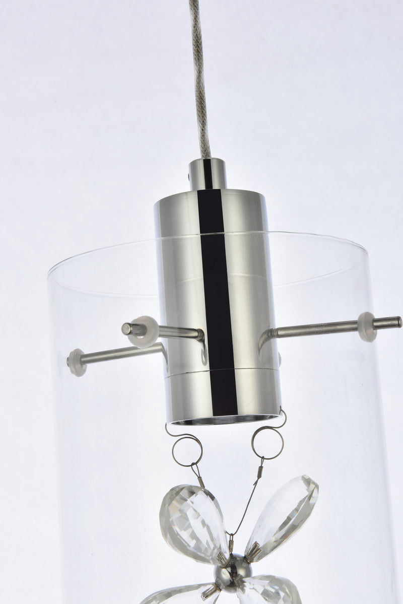 Elegant Lighting 5202D6C LED Pendant, Chrome