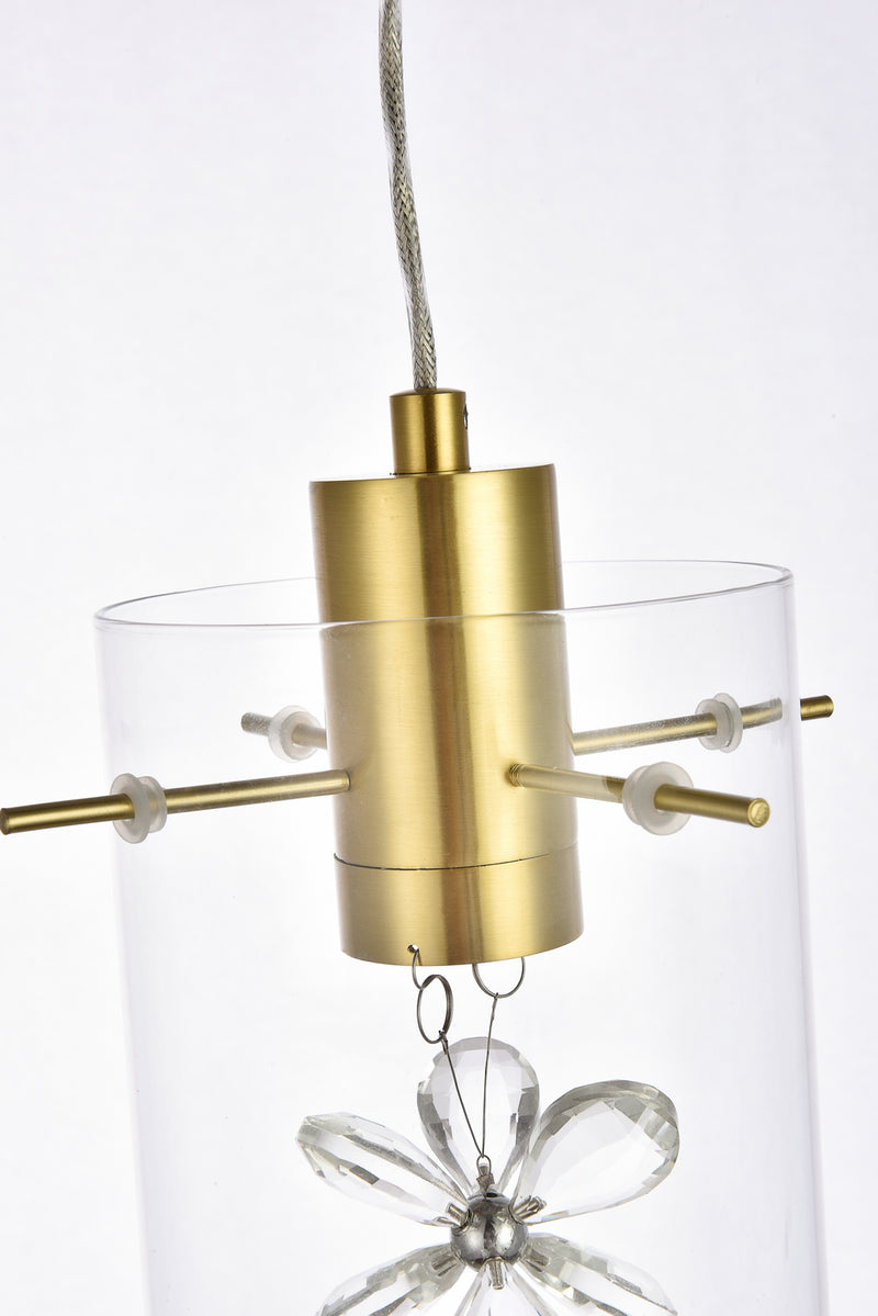 Elegant Lighting 5202D6G LED Pendant, Gold