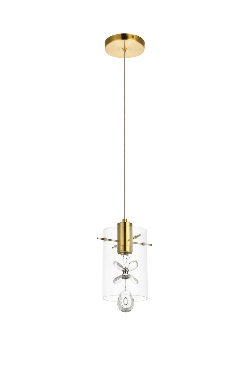 Elegant Lighting 5202D6G LED Pendant, Gold