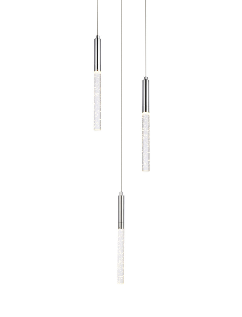 Elegant Lighting 5203D12C LED Pendant, Chrome