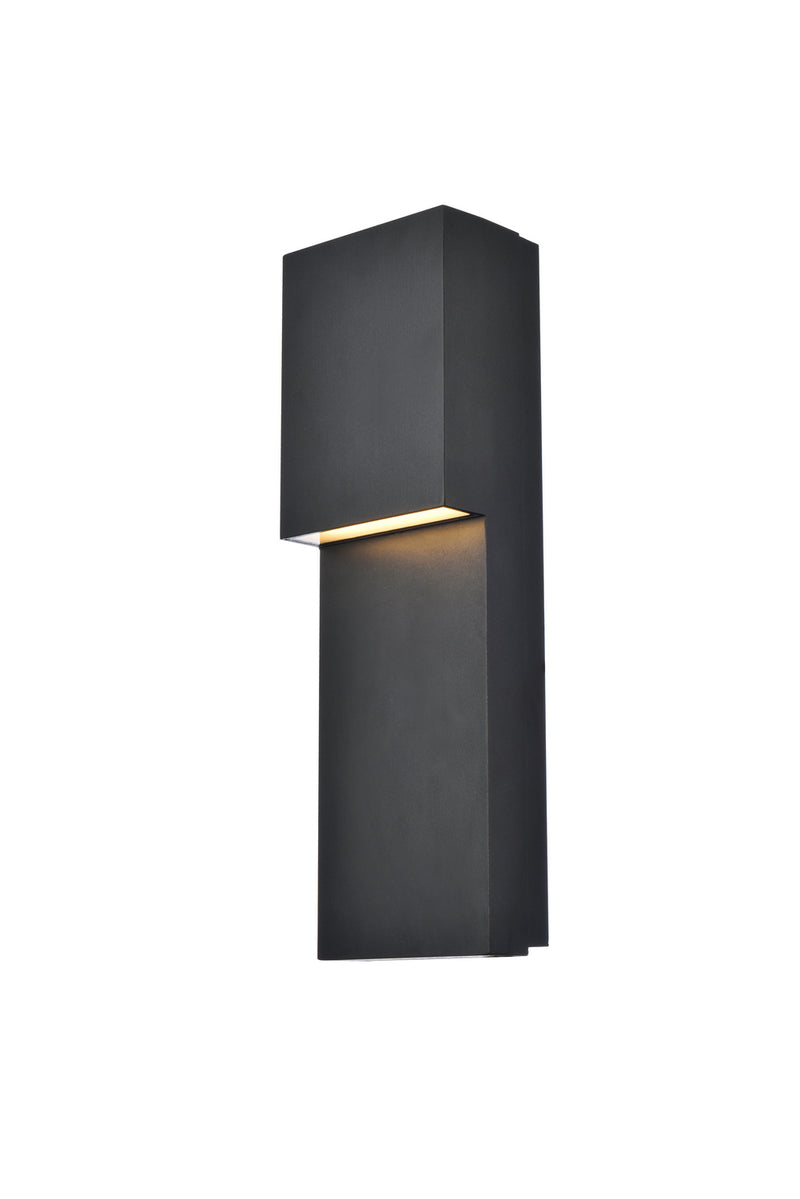 Elegant Lighting LDOD4001BK LED Outdoor Wall Lamp, black