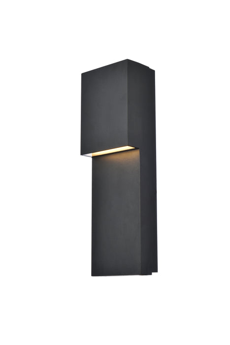 Elegant Lighting LDOD4001BK LED Outdoor Wall Lamp, black