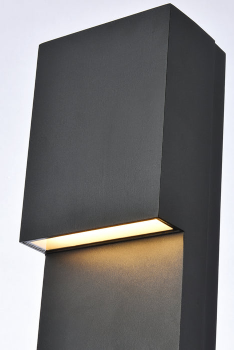 Elegant Lighting LDOD4001BK LED Outdoor Wall Lamp, black