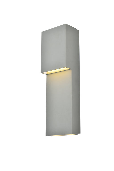 Elegant Lighting LDOD4001S LED Outdoor Wall Lamp, Silver