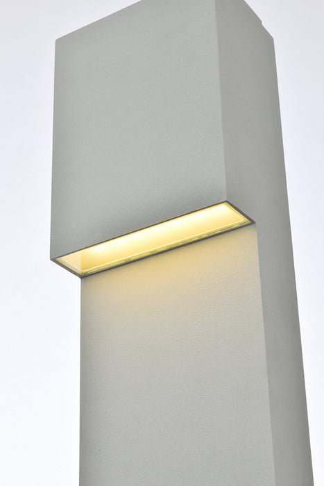 Elegant Lighting LDOD4001S LED Outdoor Wall Lamp, Silver