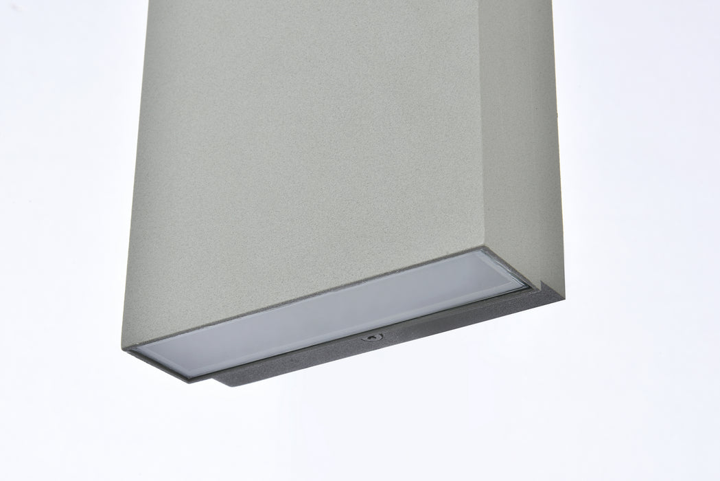 Elegant Lighting LDOD4001S LED Outdoor Wall Lamp, Silver