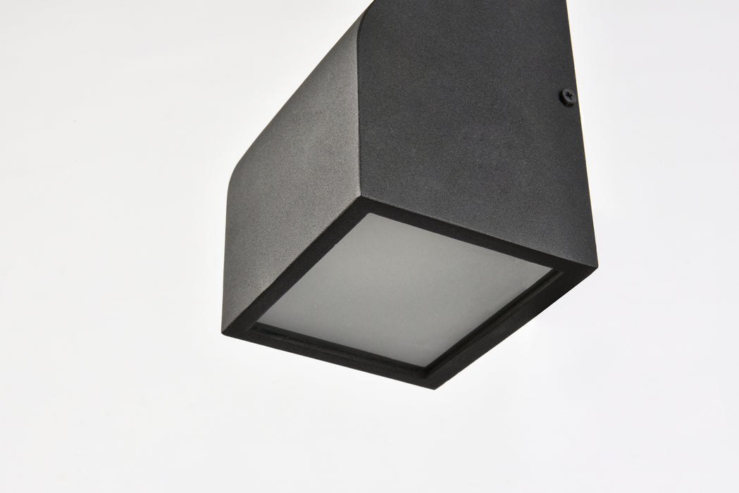 Elegant Lighting LDOD4004BK LED Outdoor Wall Lamp, black