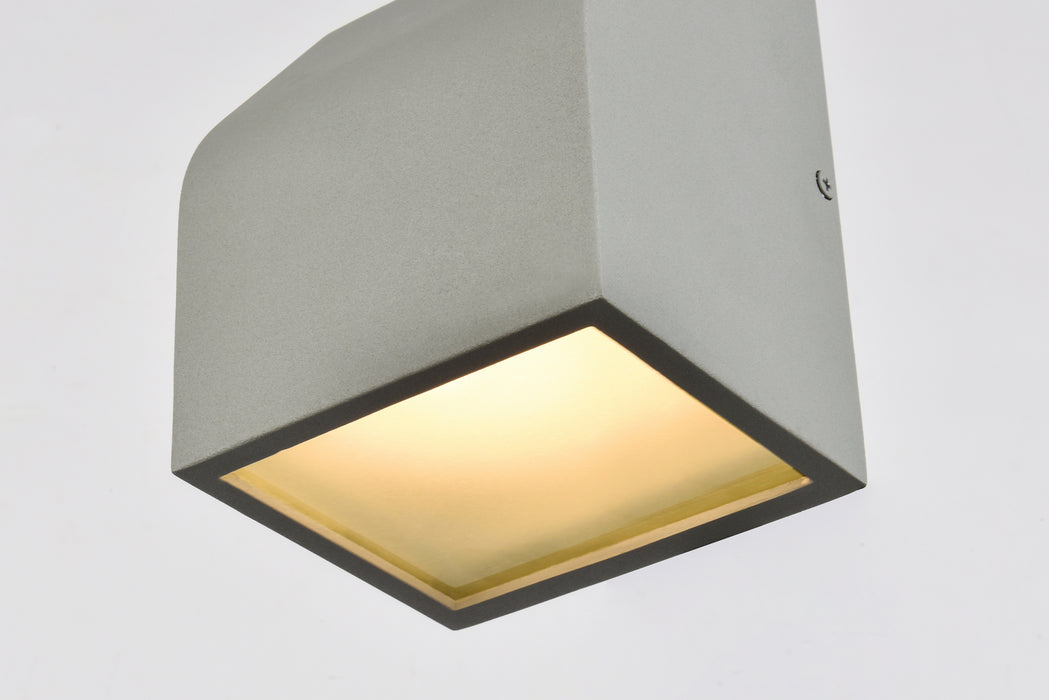 Elegant Lighting LDOD4004S LED Outdoor Wall Lamp, Silver